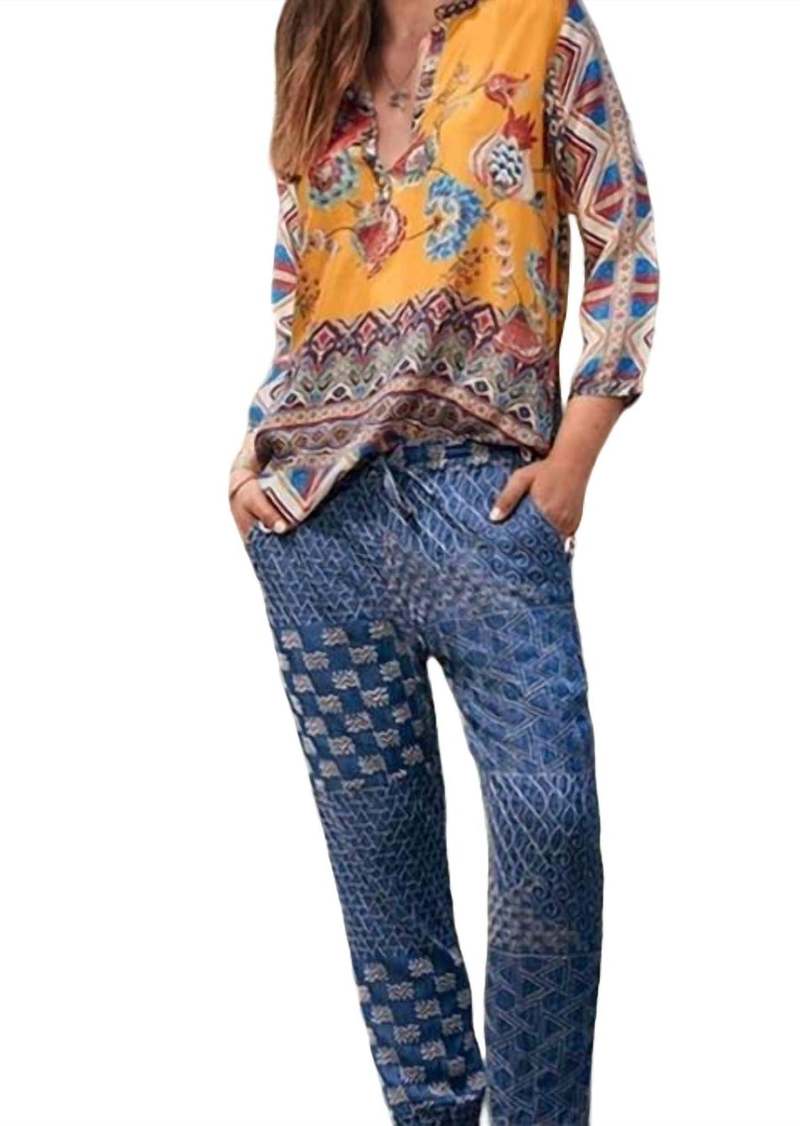 Johnny Was Cher Embroidered Pant In Denim