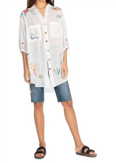 Johnny Was Coralie Oversized Weekend Tunic In White