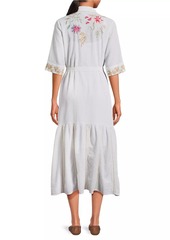 Johnny Was Darcey Embroidered Shirtdress