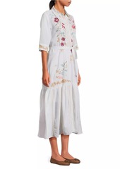 Johnny Was Darcey Embroidered Shirtdress