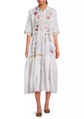 Johnny Was Darcey Embroidered Shirtdress