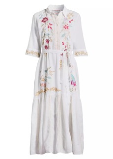 Johnny Was Darcey Embroidered Shirtdress