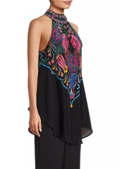 Johnny Was Devi Silk Halter Blouse