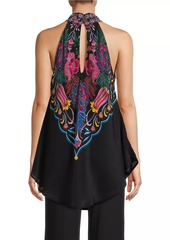 Johnny Was Devi Silk Halter Blouse