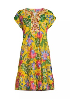 Johnny Was Dolman Prairie Floral Cotton Dress