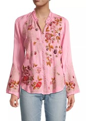 Johnny Was Dyllan Floral Embroidered Blouse