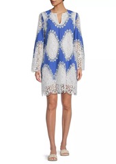 Johnny Was Elandra Cotton & Lace Shift Dress