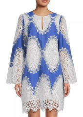 Johnny Was Elandra Cotton & Lace Shift Dress