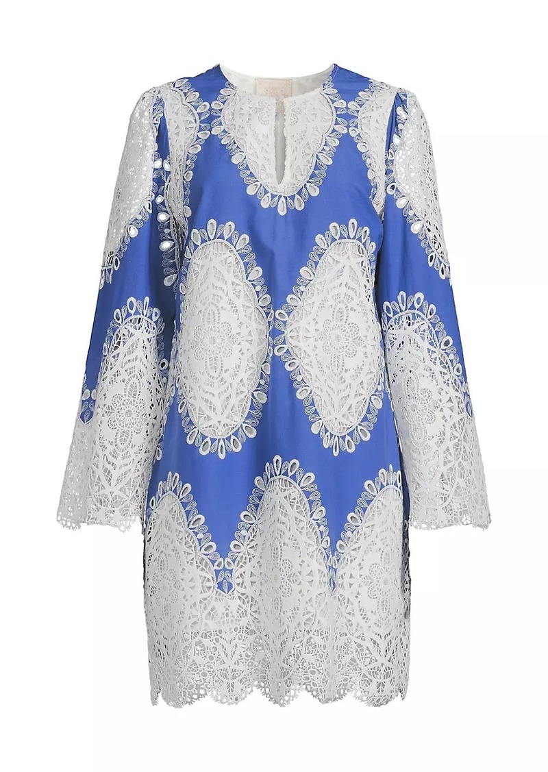 Johnny Was Elandra Cotton & Lace Shift Dress