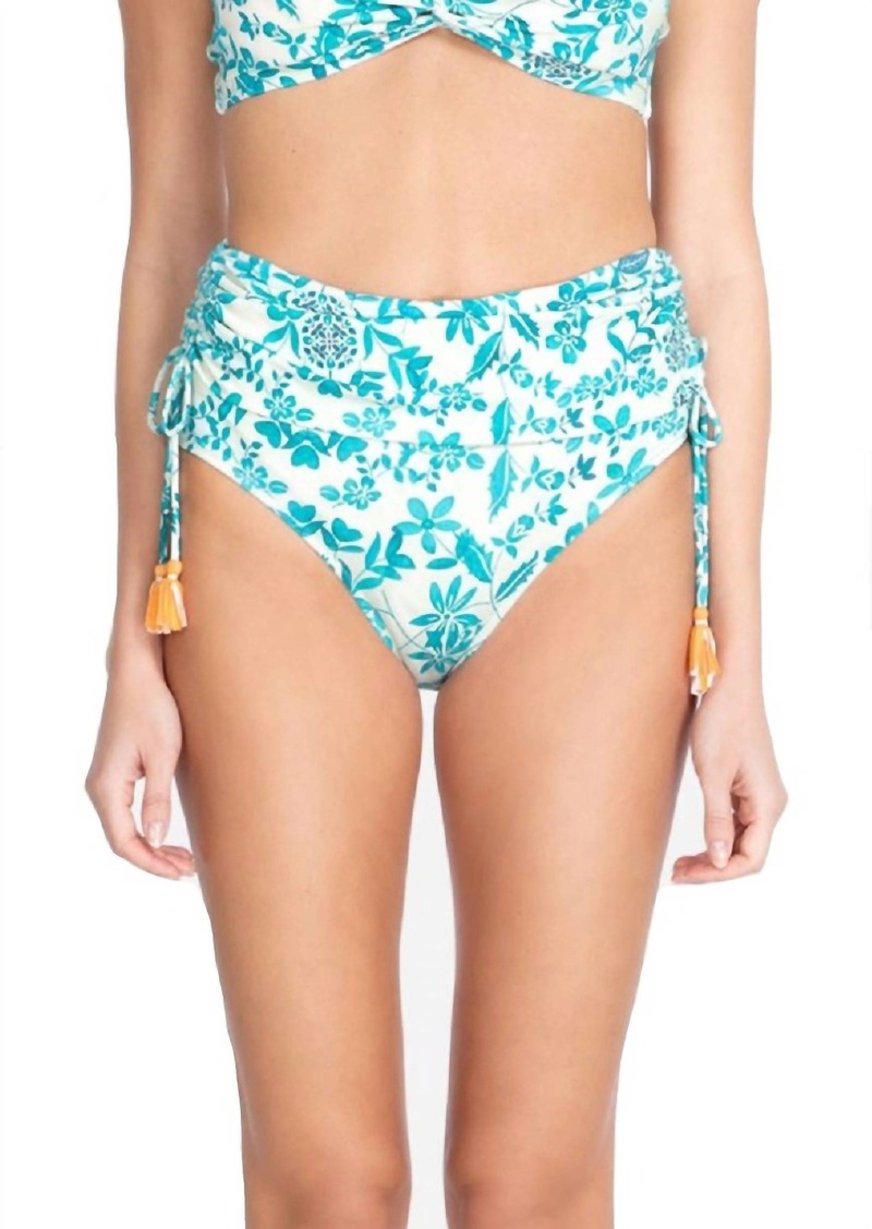 Johnny Was Ellyo Banded High Waisted Bottom In Blue Multi