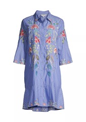 Johnny Was Emika Floral Embroidered Shirtdress