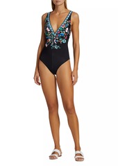 Johnny Was Evening Palace Twisted One-Piece Swimsuit