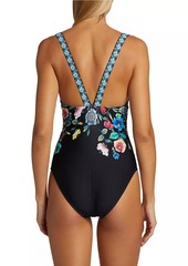 Johnny Was Evening Palace Twisted One-Piece Swimsuit