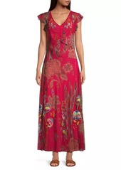 Johnny Was Feather Lark Floral Maxi Dress