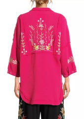 Johnny Was Felicity Embroidered Cotton Tunic