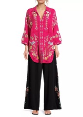 Johnny Was Felicity Embroidered Cotton Tunic