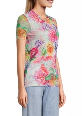 Johnny Was Fionna Floral Mesh T-Shirt