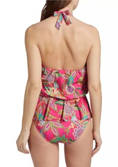 Johnny Was Flamingo Floral Tankini Top