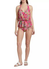 Johnny Was Flamingo Floral Tankini Top