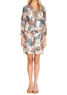 Johnny Was Flare Sleeve Tunic Dress In Multi
