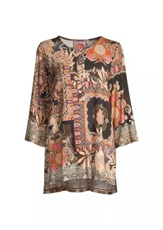 Johnny Was Flora Lace Button-Front Tunic