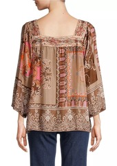 Johnny Was Flora Lace Silk Blouse