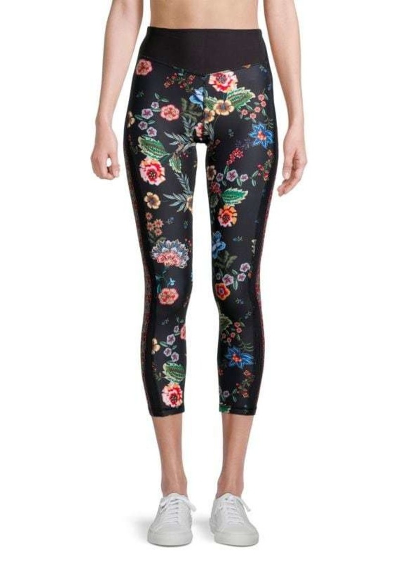 Johnny Was Floral Cropped Leggings