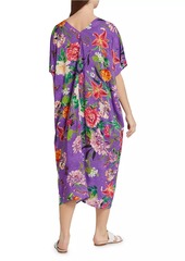 Johnny Was Floral Short-Sleeve Cover-Up