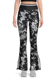 Johnny Was Floral Side Slit High Rise Pants