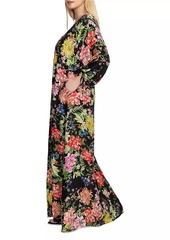 Johnny Was Floral Silk-Blend Maxi Dress