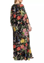 Johnny Was Floral Silk-Blend Maxi Dress