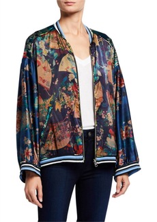 Johnny Was Fusai Reversible Bomber Jacket In Multi