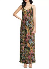 Johnny Was Gigianna Silk-Blend Maxi Slipdress