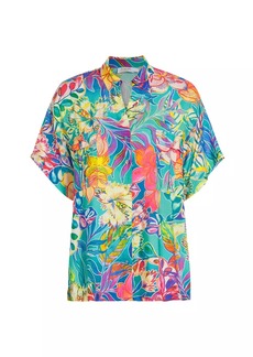 Johnny Was Helena Floral Camp Shirt