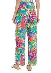 Johnny Was Helena Floral Straight-Leg Pants