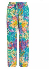 Johnny Was Helena Floral Straight-Leg Pants