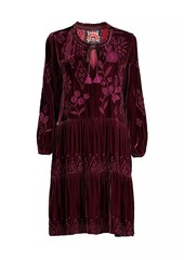Johnny Was Ivery Velvet Field Tiered Dress