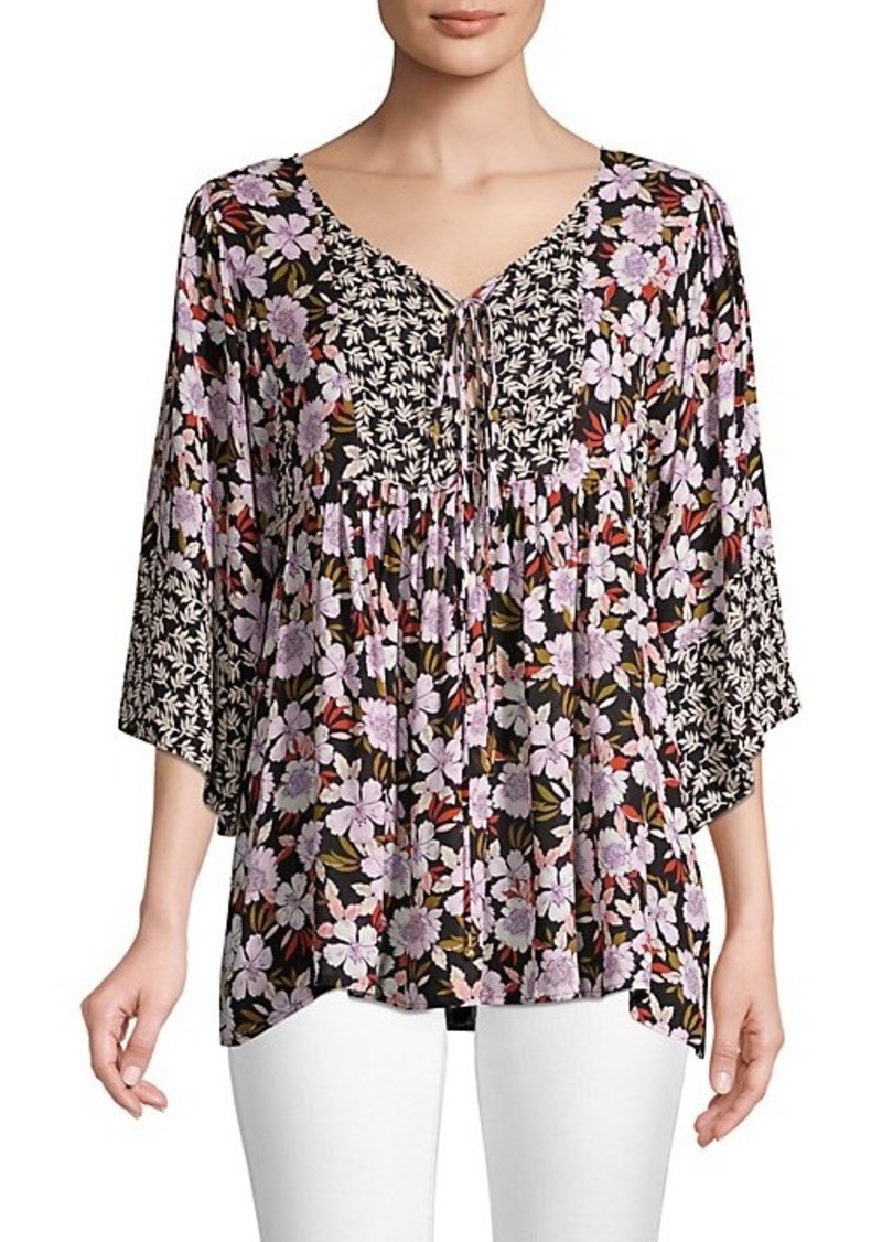 floral peasant blouse