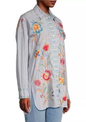 Johnny Was Joele Cotton Embroidered Shirt