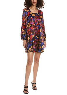 Johnny Was Blooms Silk Mini Dress