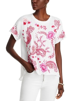 Johnny Was Cassia Embroidered Swing Tee