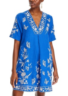 Johnny Was Domingo Linen Embroidered Dress