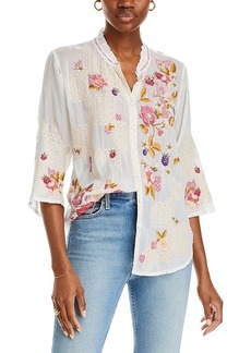 Johnny Was Dyllan Floral Embroidered Blouse