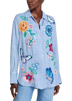 Johnny Was Embroidered Relaxed Shirt