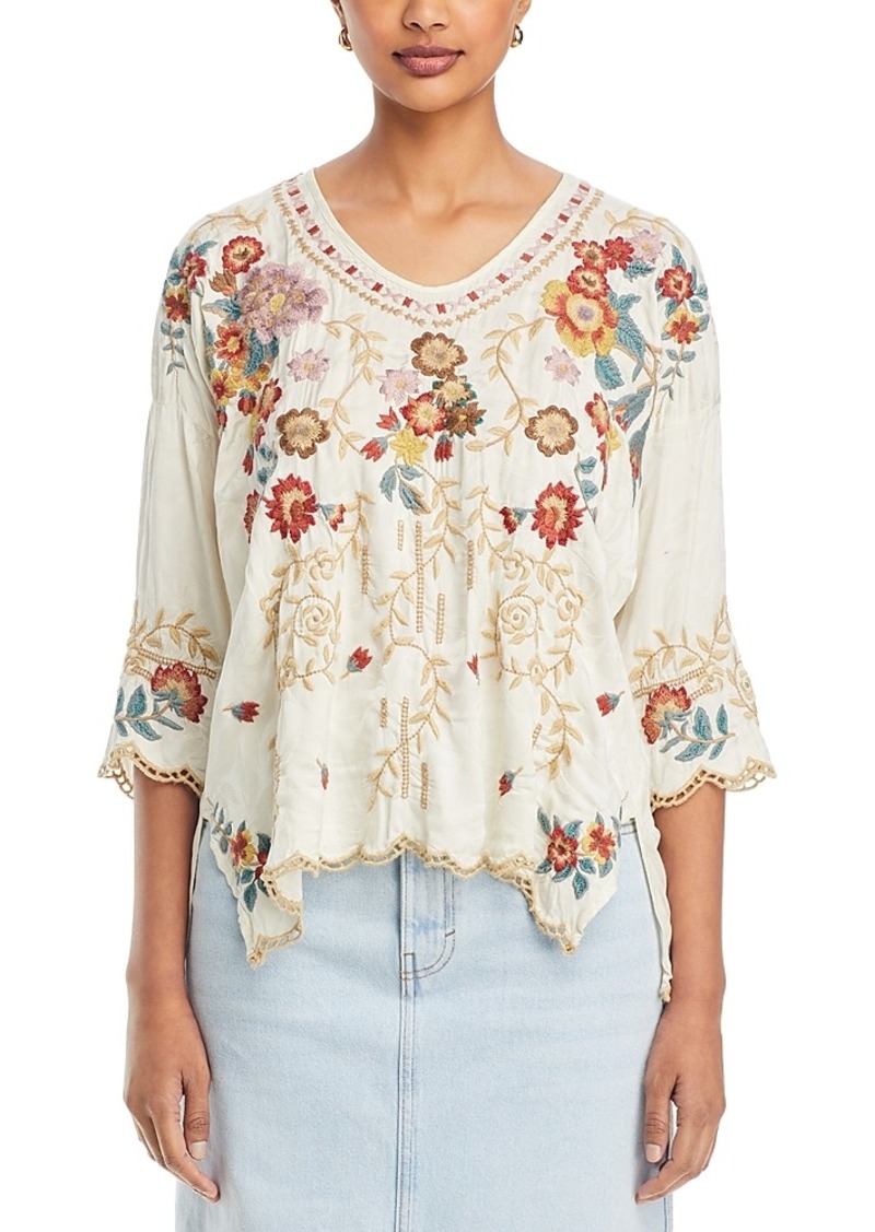 Johnny Was Gabriela Embroidered Blouse