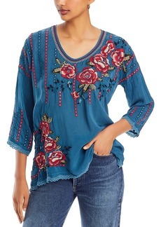 Johnny Was Giovanna Embroidered Top