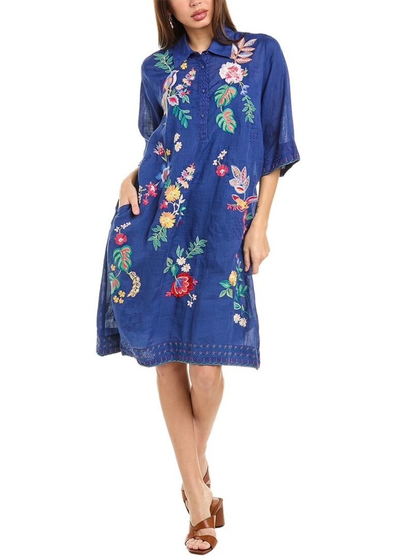 Johnny Was Henley Kimono Sleeve Dress