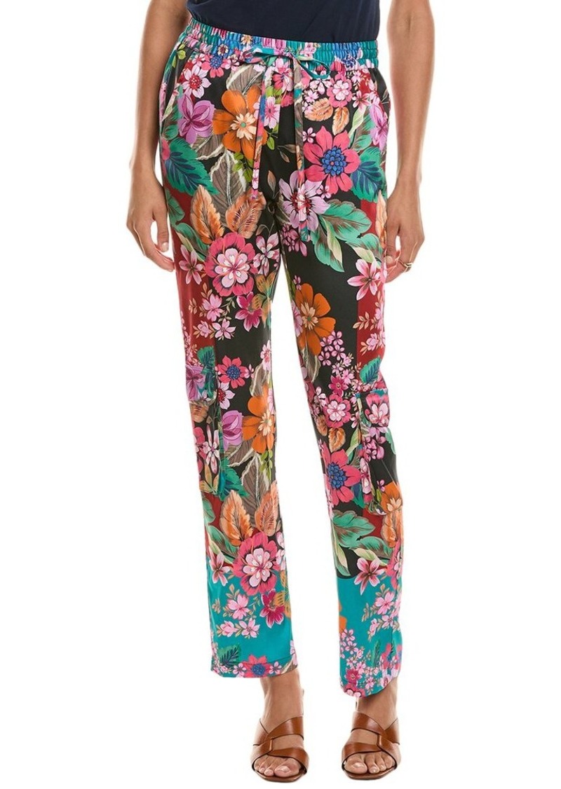 Johnny Was Lapham Silk-Blend Pant