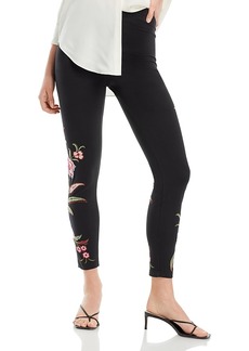 Johnny Was Libbi Floral Embroidered Ankle Leggings