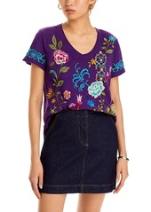 Johnny Was Sheri Embroidered Everyday Tee